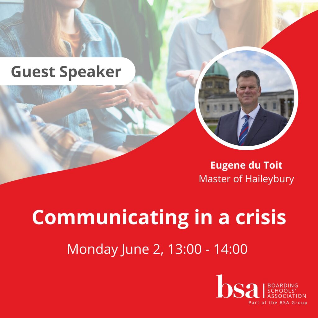 Haileybury - Eugene du Toit - Communicating in a crisis with BSA