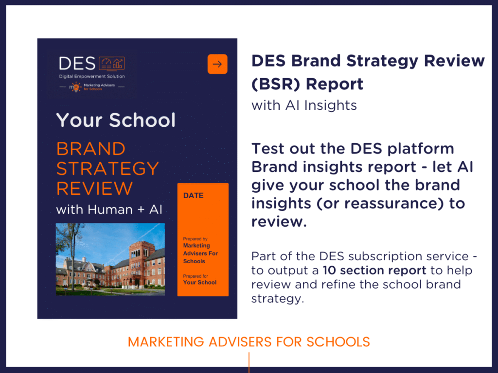 DES Brand Strategy Review with AI insights